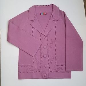 Lavender or Pink Cardigan sweater NEW